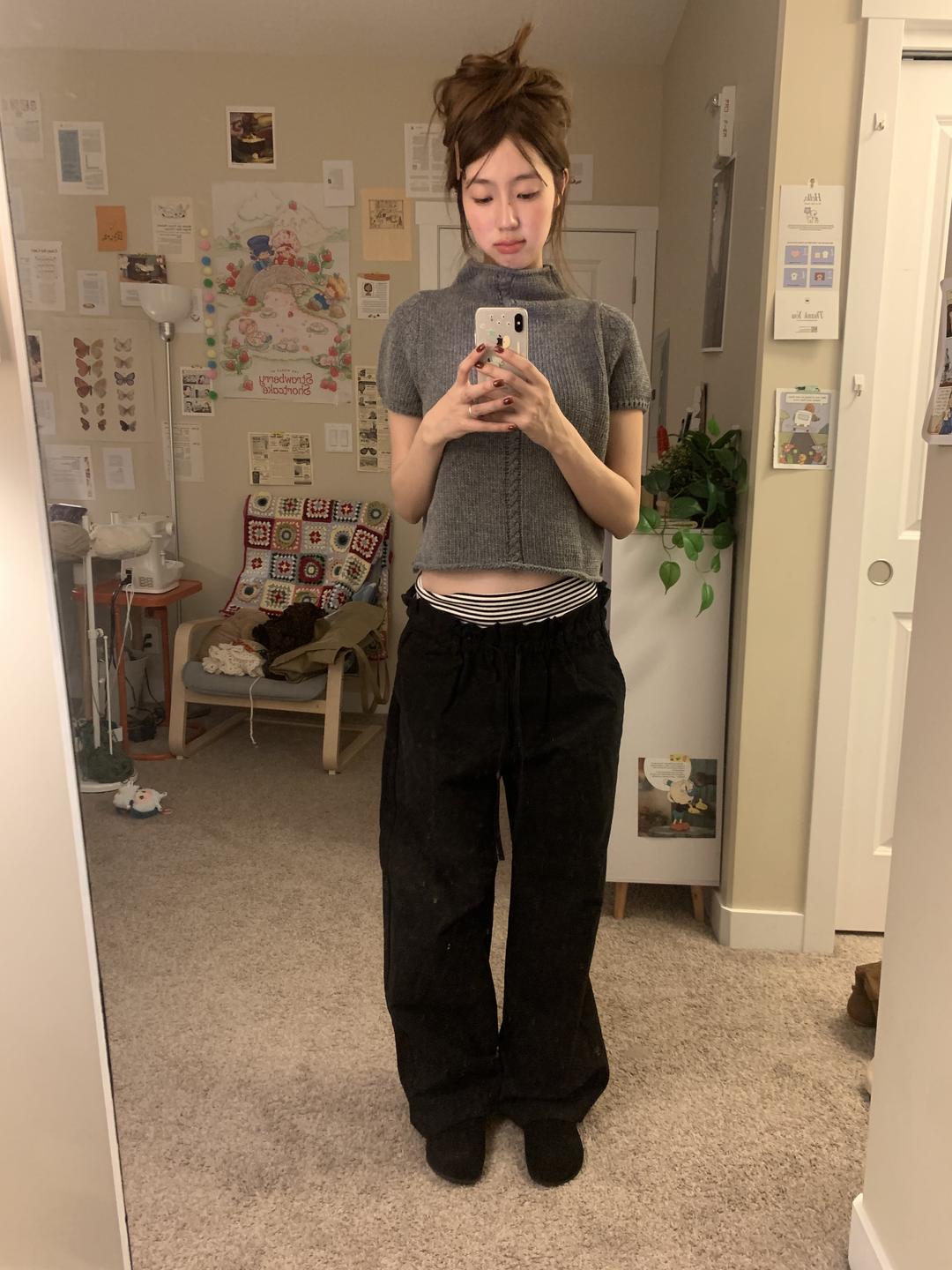 layered string pants