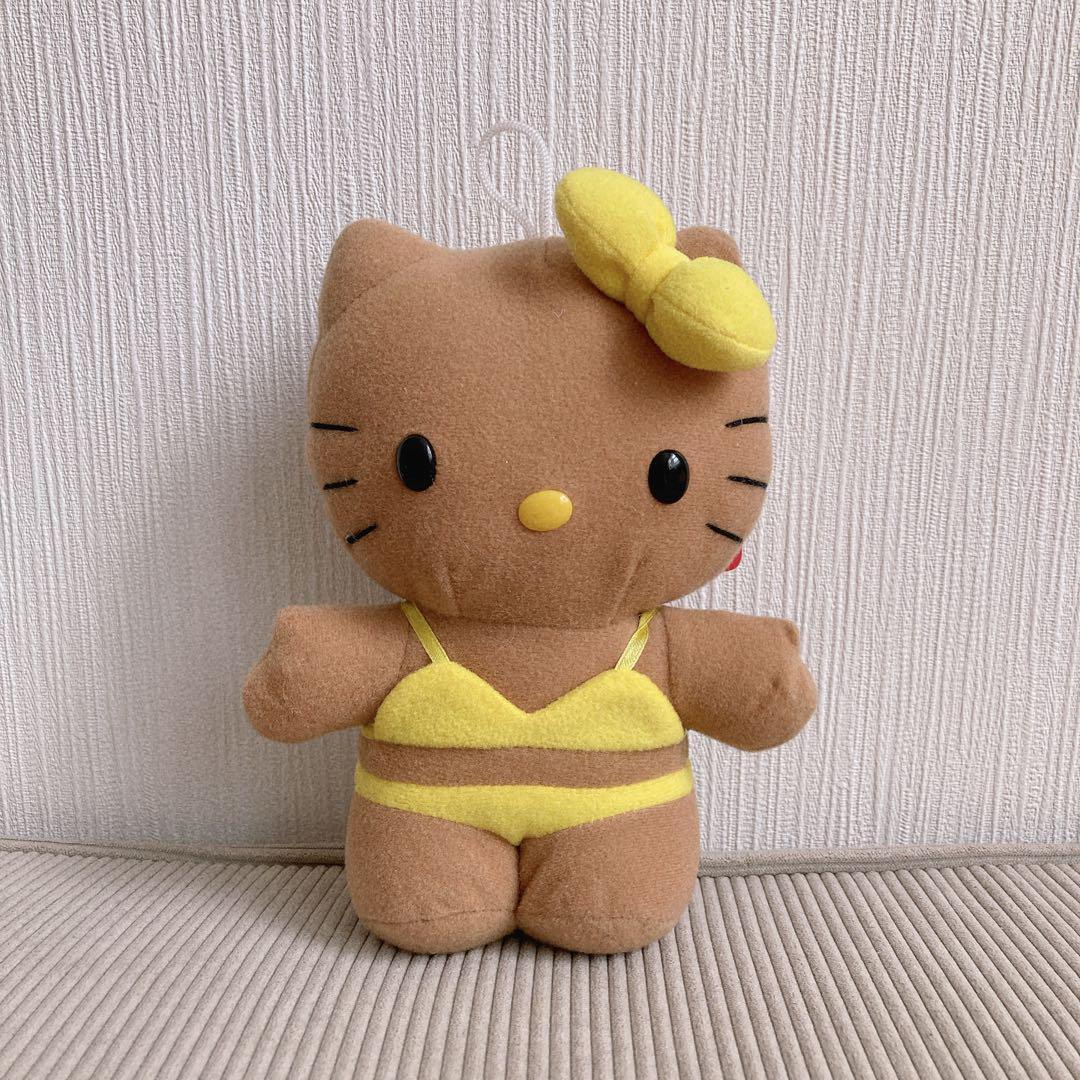 ハローキティ　日焼けキティ　水着　ぬいぐるみ　イエロー