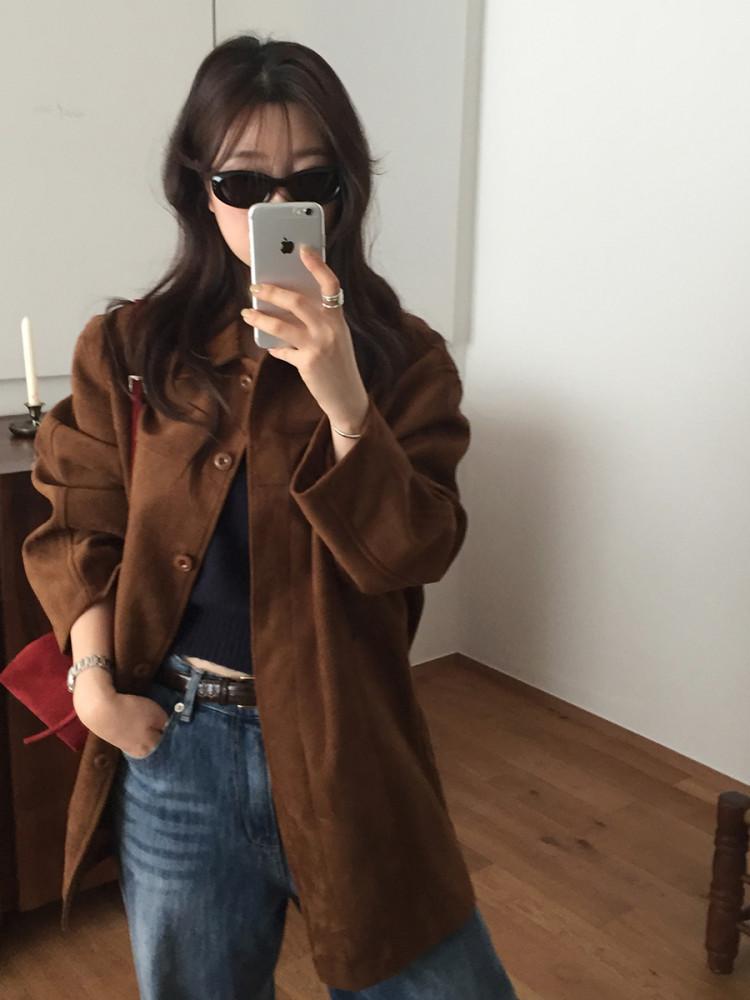 클래식 하프 스웨이드 자켓 2color