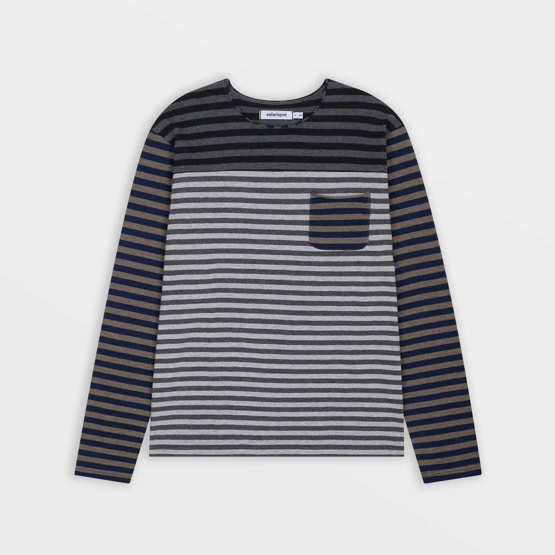 Journey Stripe Long Sleeve (Gray)
