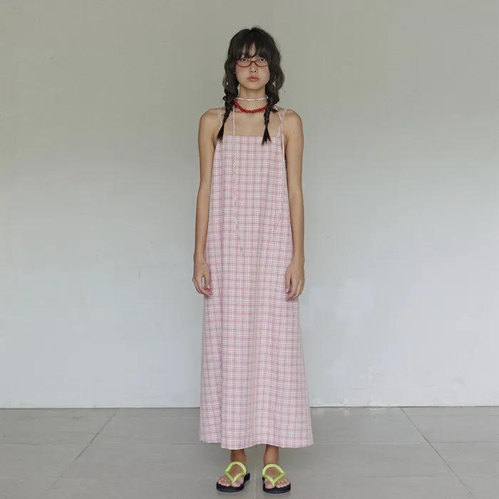Cottage check dress / Check pink