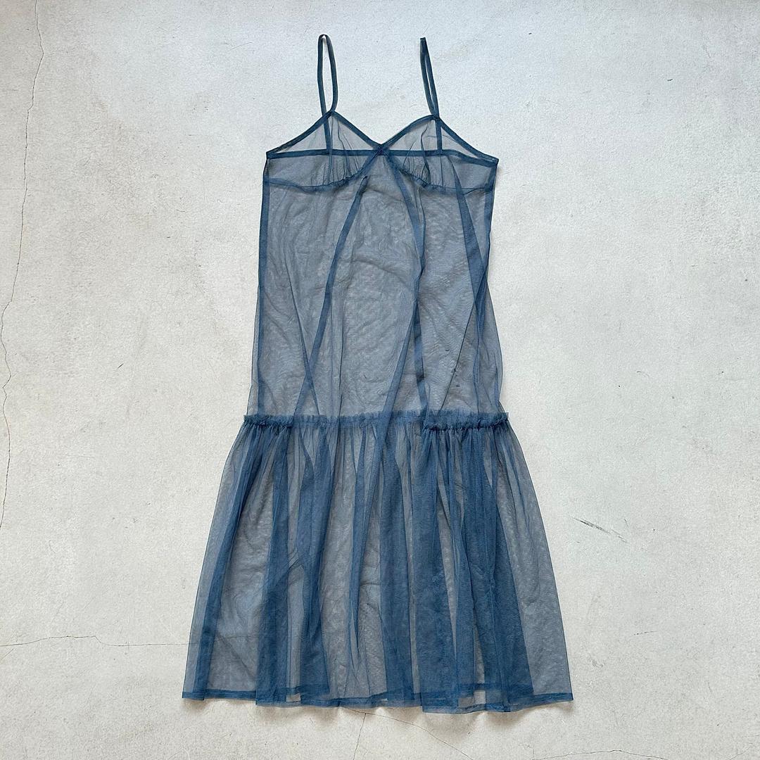 Ash blue mesh one piece