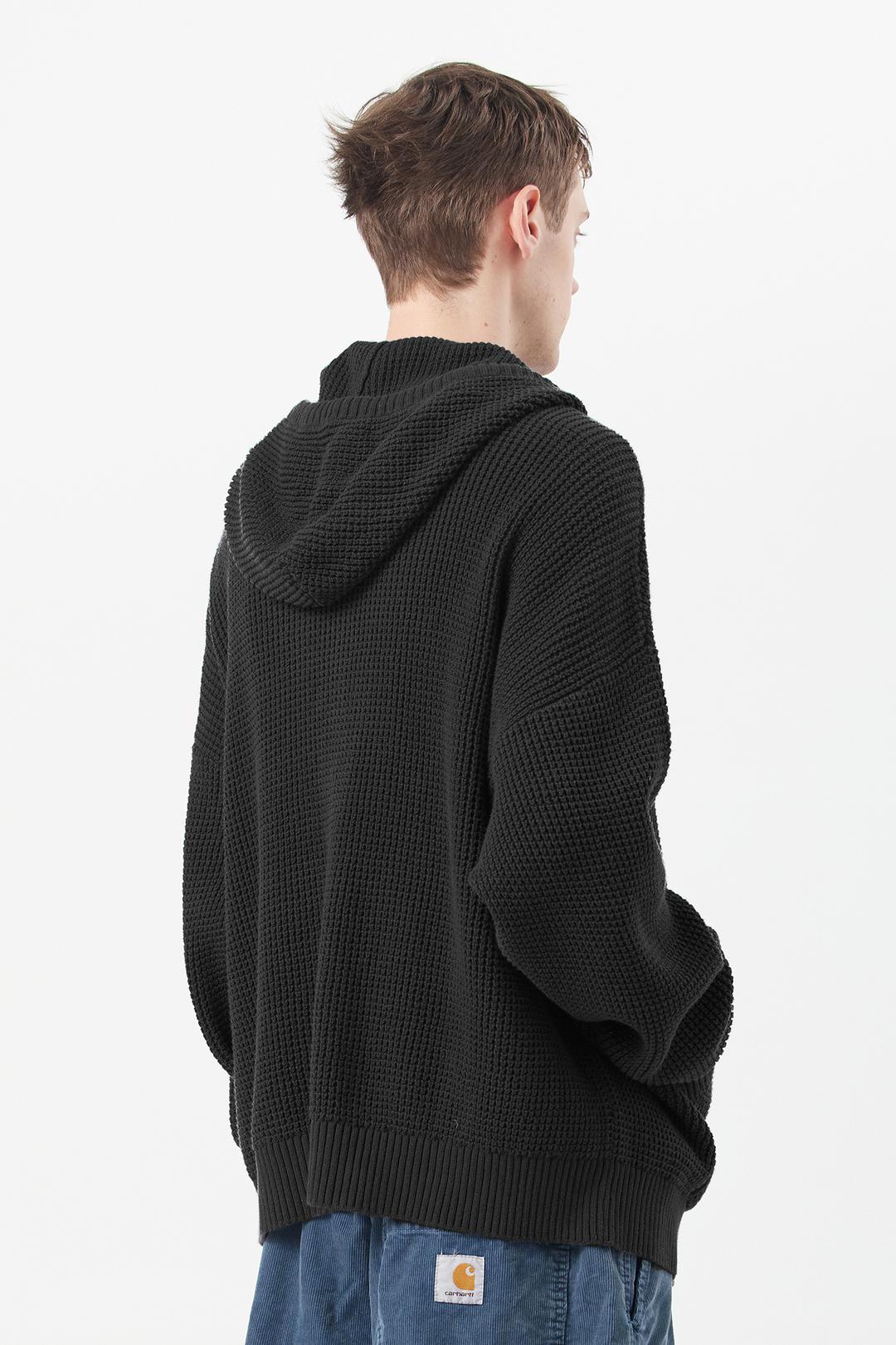 HOODED WAFFLE JACKET