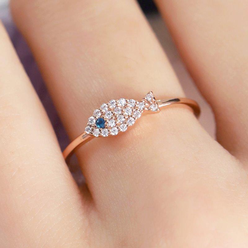 14K 18K 예쁜 피쉬 반지