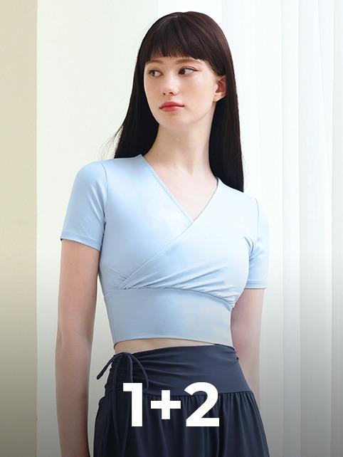 [1+2 할인] 엘라이트 Air 크로스 크롭탑