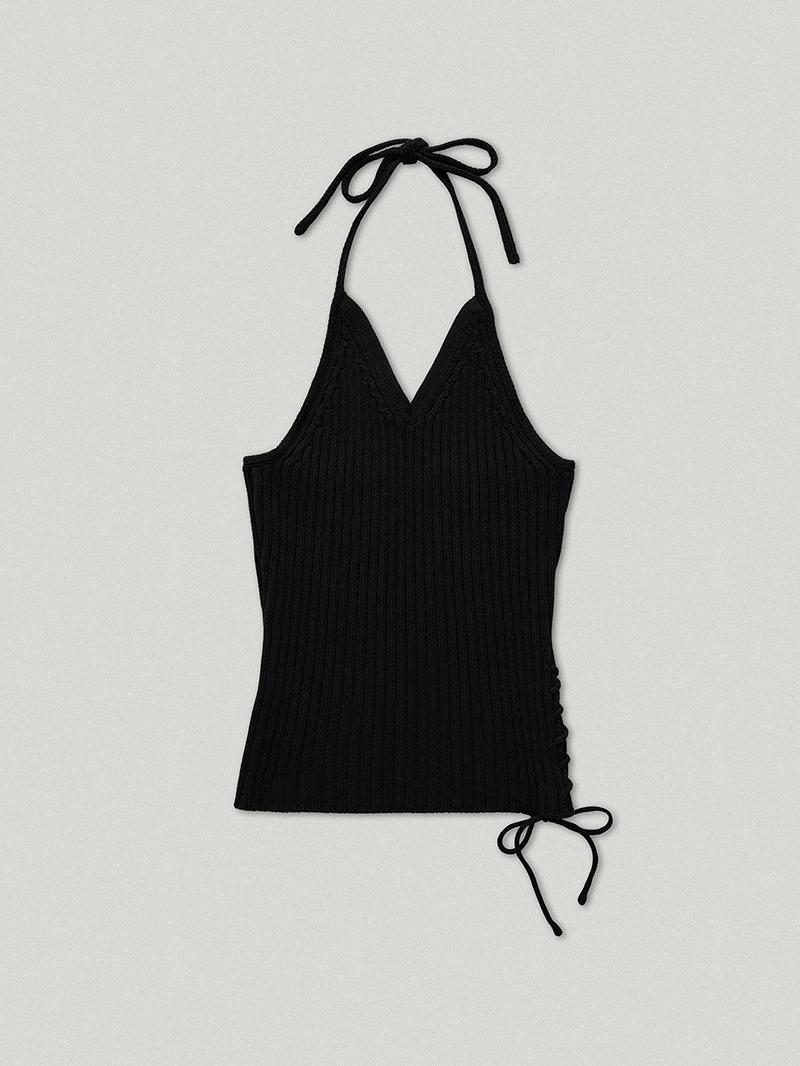 Suzie Halter Neck Knit Black