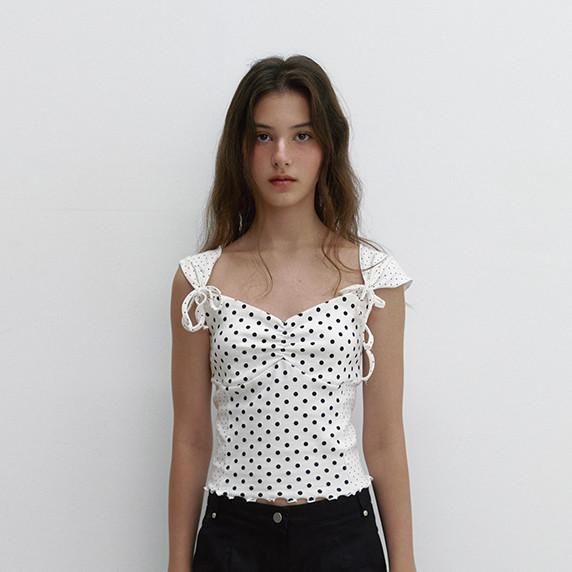 DOT RIBBON T (IVORY)