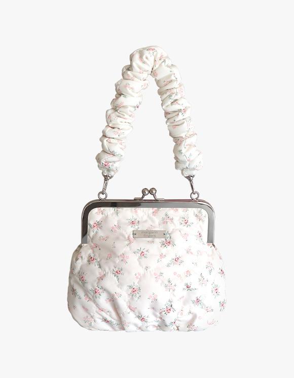 Floral Quilted Tote Bag - Cream