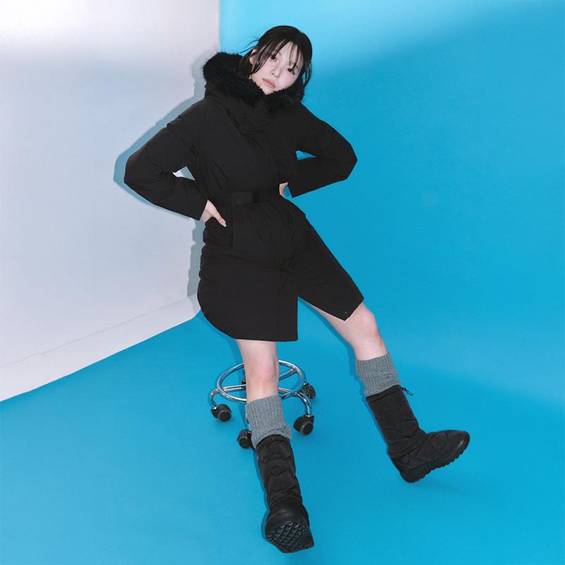 [백지헌 PICK] 행텐 여성 폴리 롱 후드 점퍼_블랙