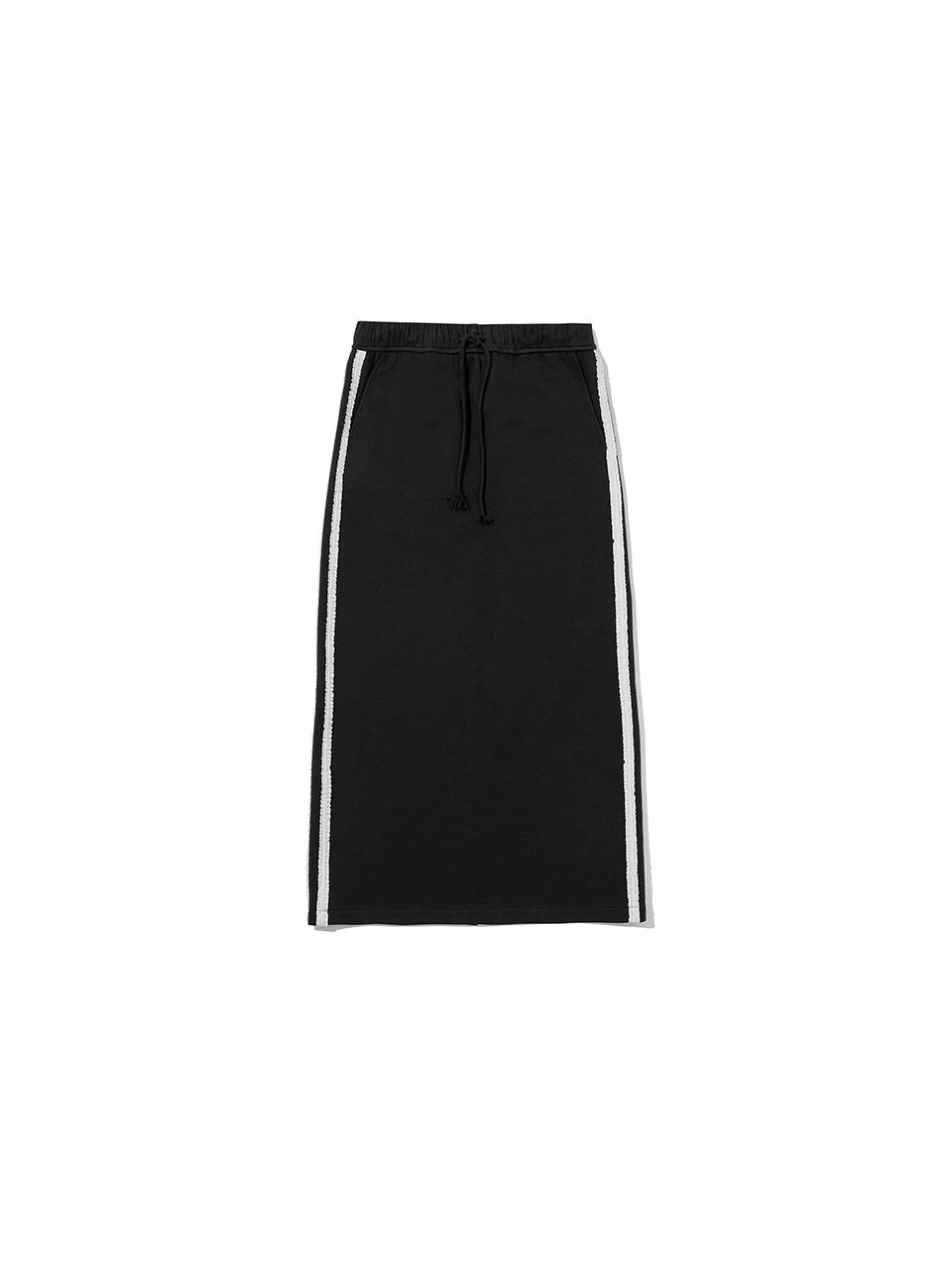 Lace H-Line Skirt (Black)