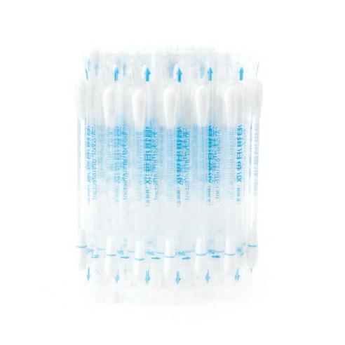 50pcs 일회용 의료 알코올 스틱 소독 면봉 관리 도구 키트, 하얀색, 50개입, 1개