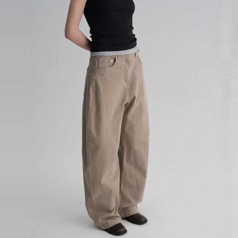 에잇세컨즈 가먼트다잉 커브드 비조 팬츠  베이지 (356121WM1A)