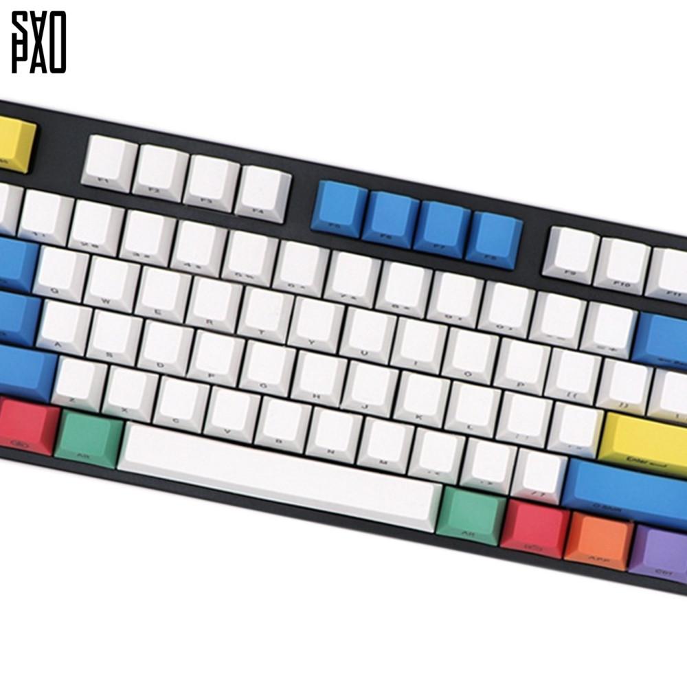 사오파오 PBT OEM 컬러 키캡 돌치 카본 분필 측각