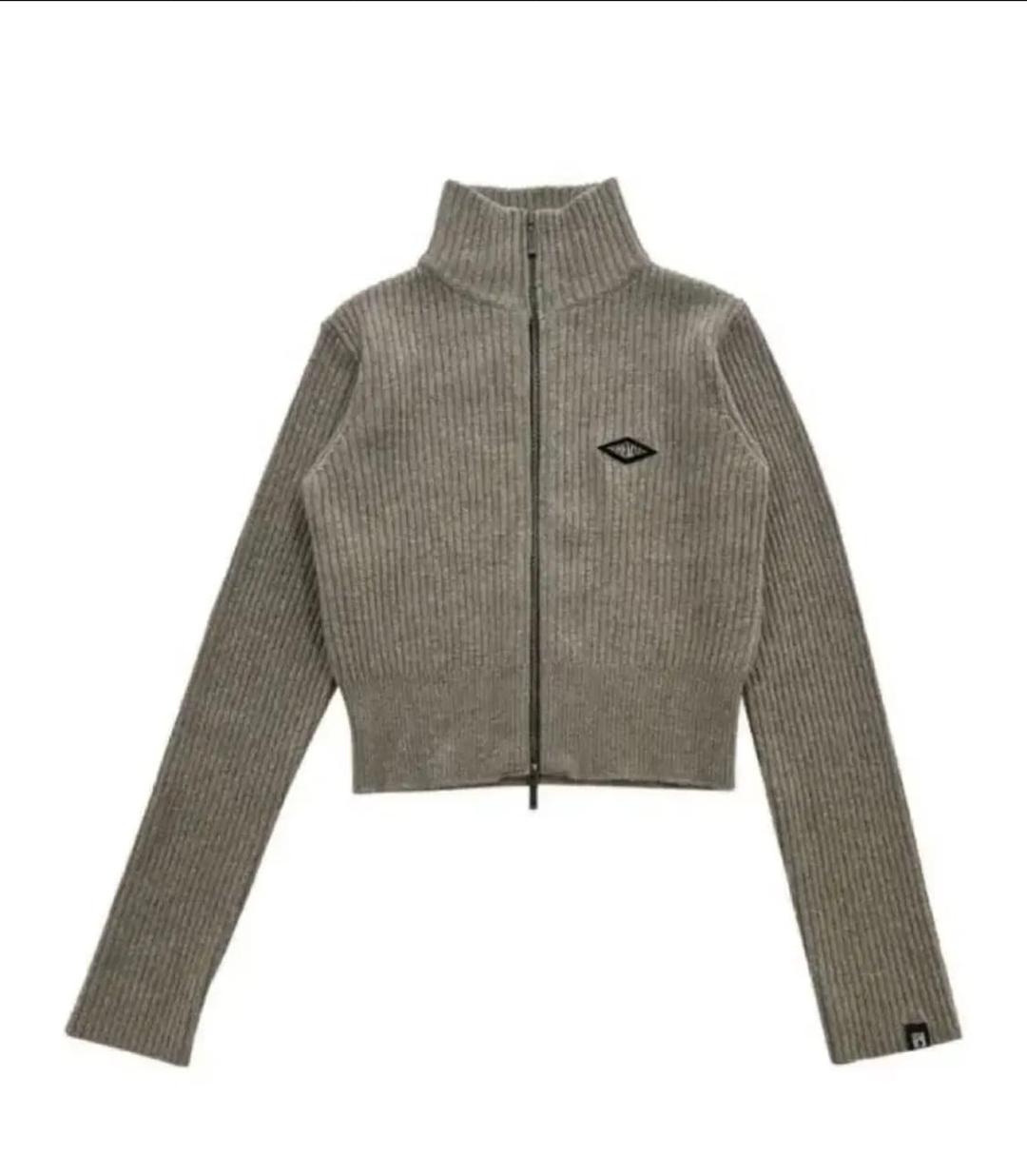 보헤미안서울 하이넥 로고 니트 집업 | 후루츠패밀리