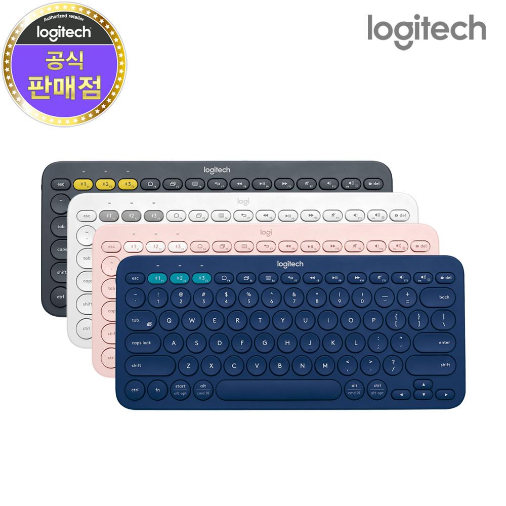 로지텍코리아 로지텍 K380 멀티 디바이스 블루투스 무선 키보드 (화이트/차콜그레이/블루/핑크)