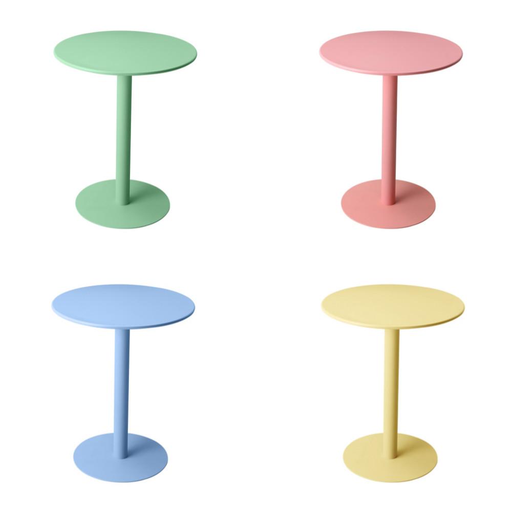 띠네마네 깡통 파스텔 거실 인테리어 철제 식탁 카페 원형 사이드 테이블