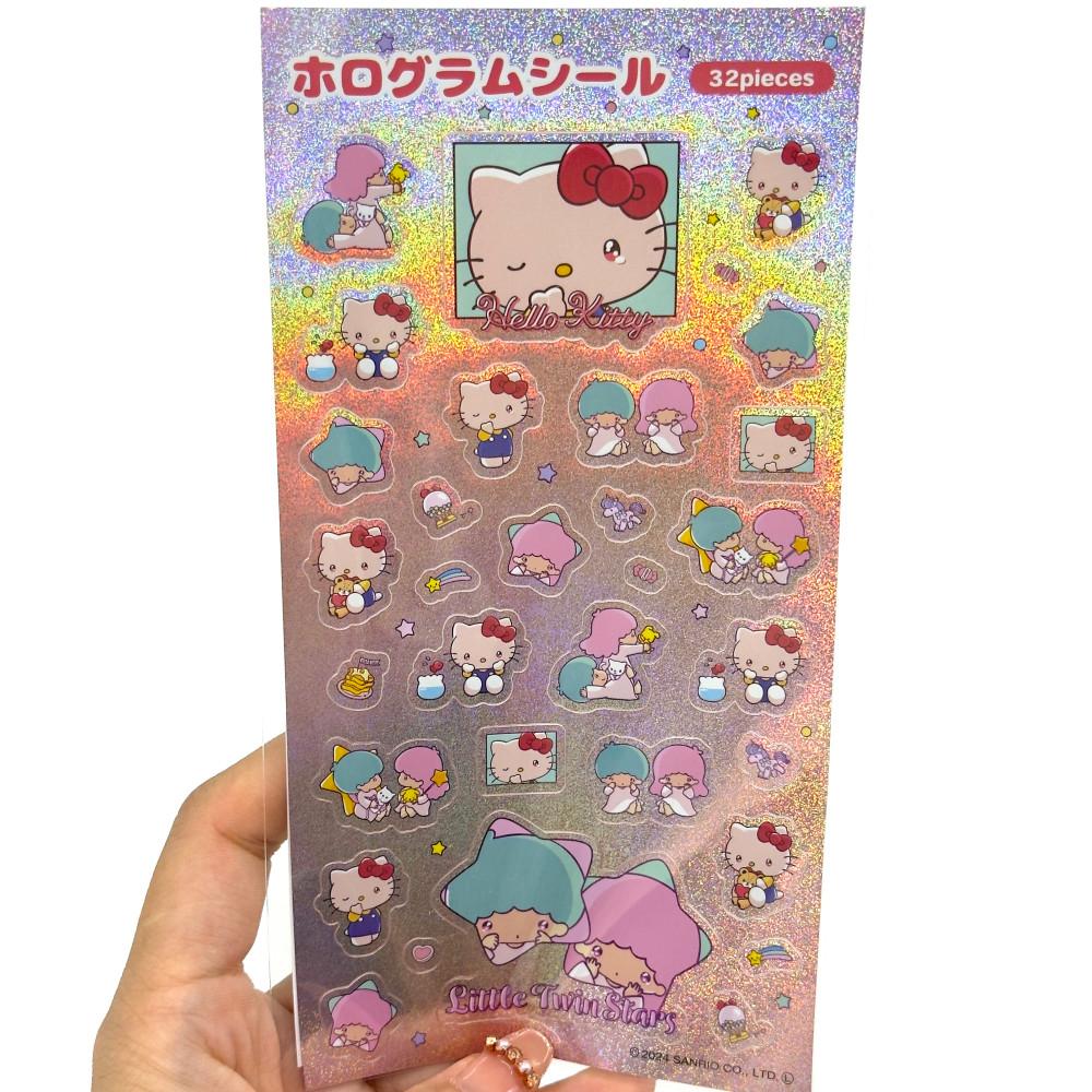 산리오 은홀로그램 응석쟁이 빛나는 눈물시리즈 헬로키티 리틀트윈스타