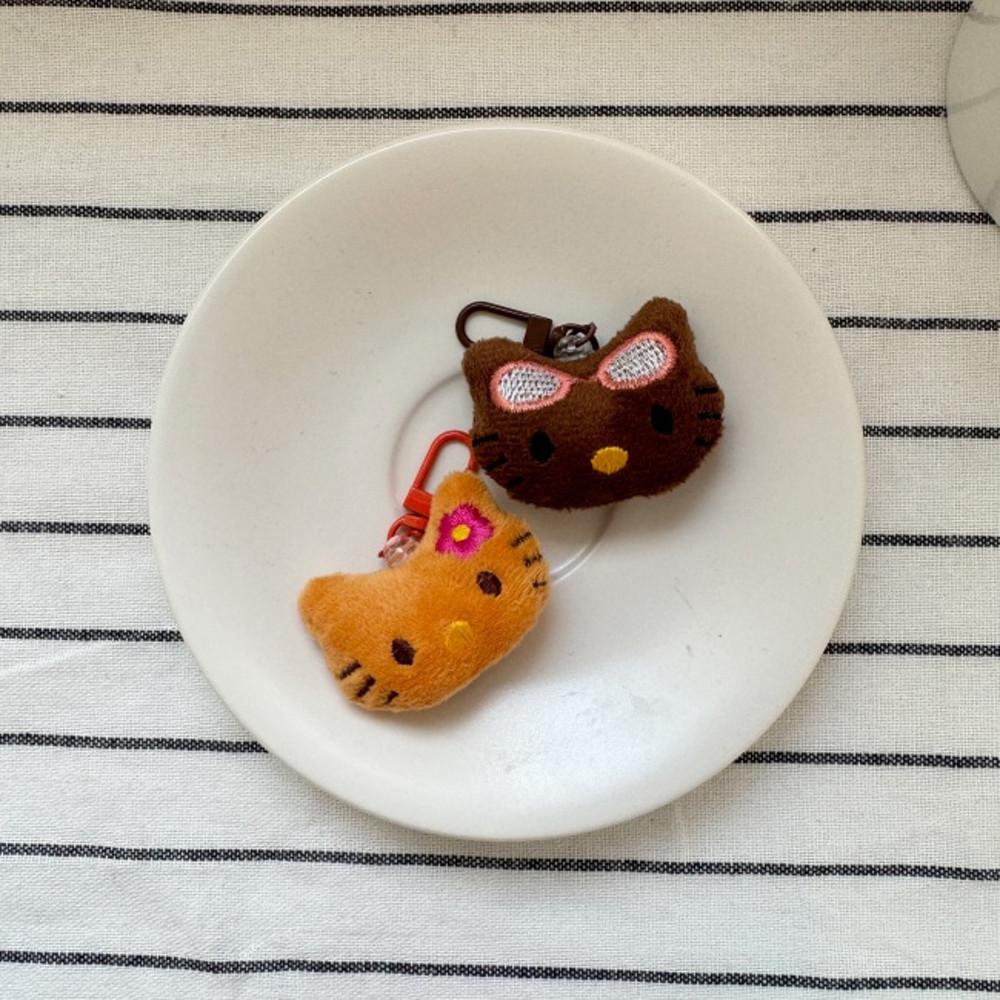 태닝 미니 헬로키티 얼굴 고양이 키링 / 키홀더 / 열쇠고리