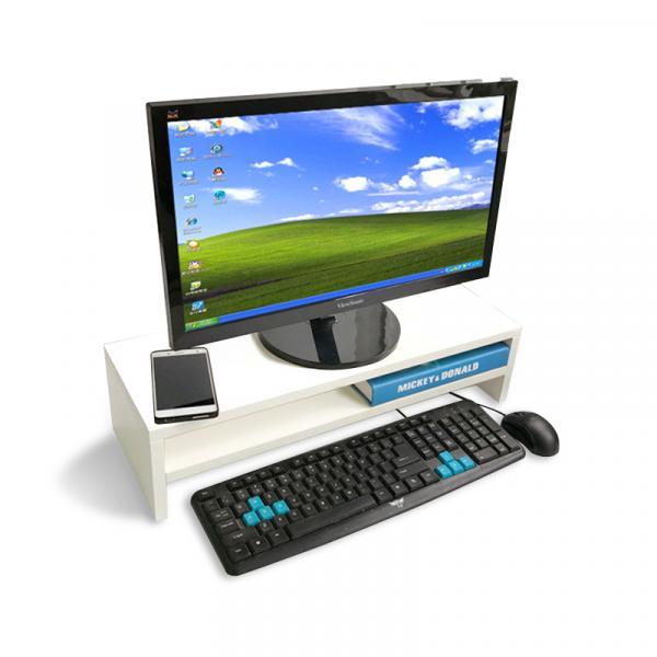 심플 데스크 우드 모니터 받침대 2단