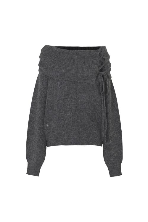KAREN CORSET KNIT charcoal