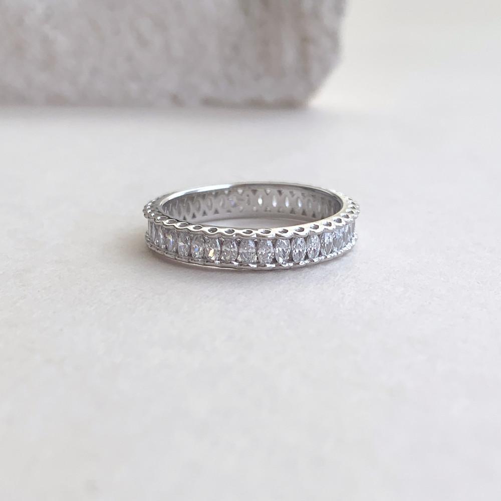 마티크 리프스톤 큐빅 실버 밴딩링 나뭇잎 스톤 실버925 은반지 3컬러