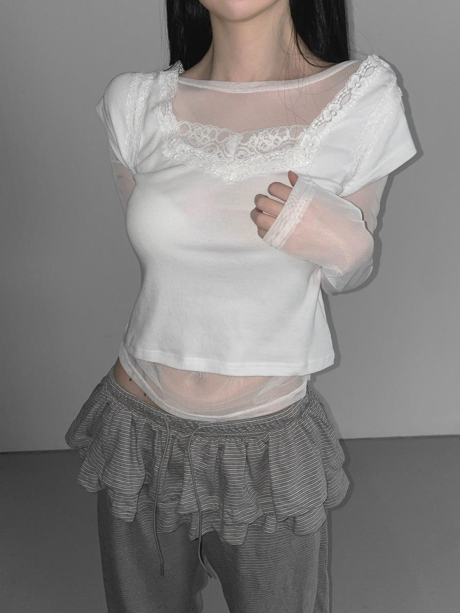 디에어타운 mirabell lace top(3 color)