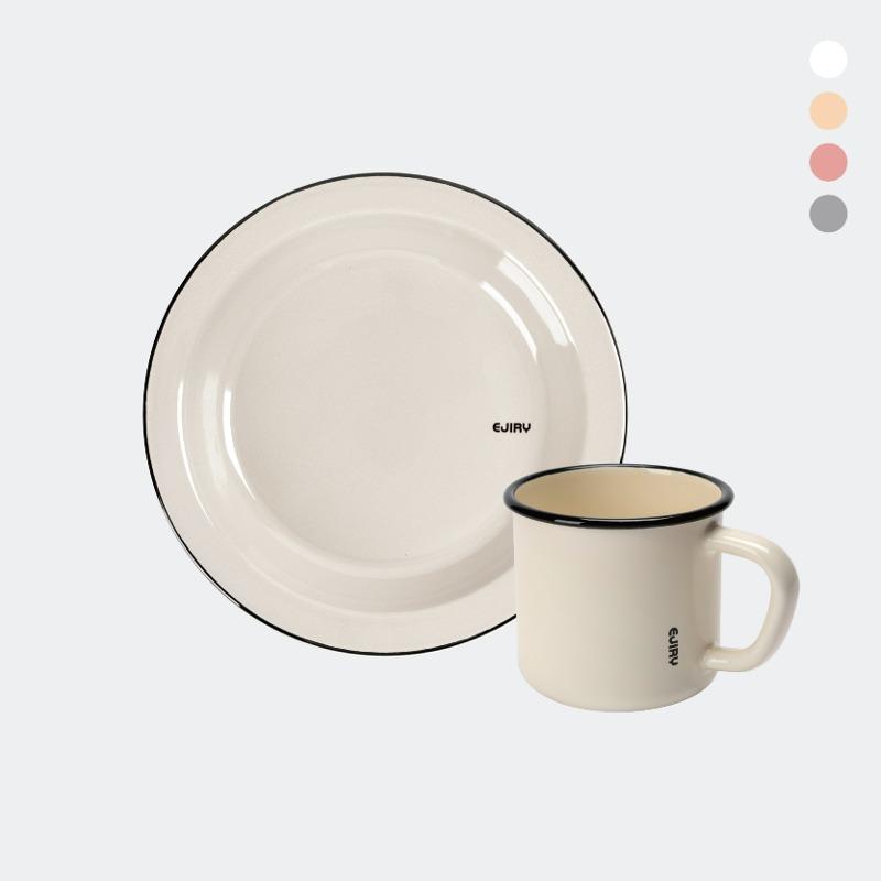 레모시리즈- 라운드 플레이트 +머그 세트
