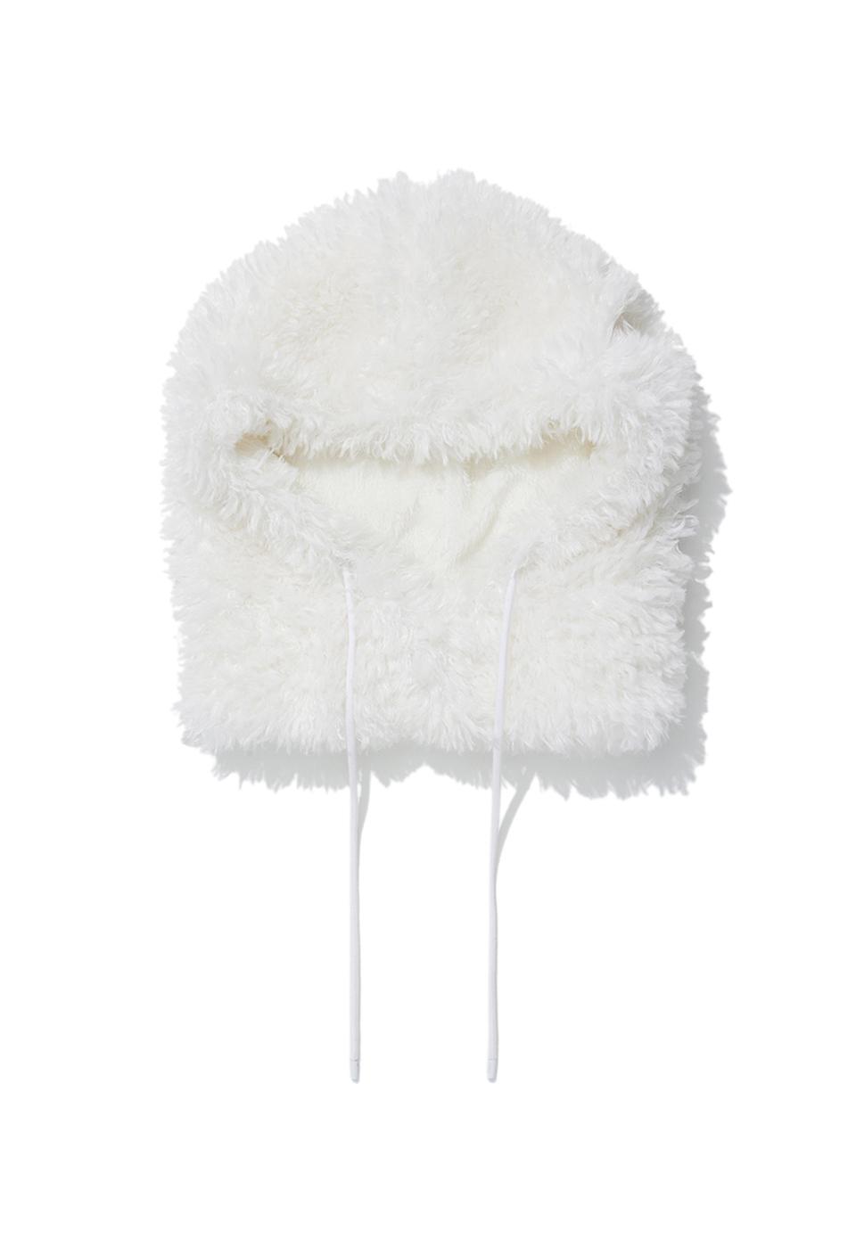 FLEECE HOOD WARMER, WHITE