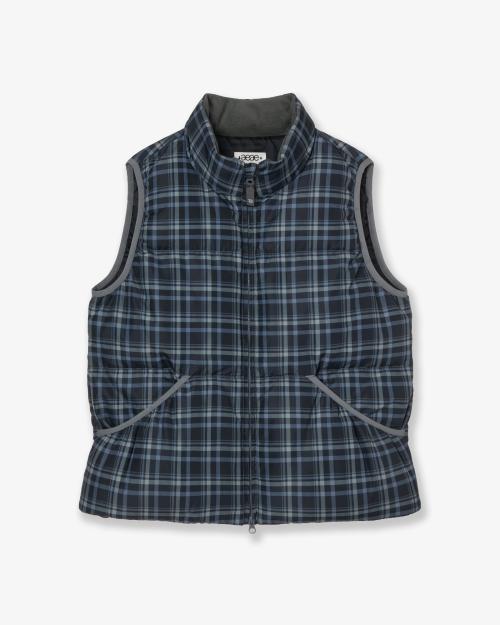 CHECK PADDED VEST [BLUE]