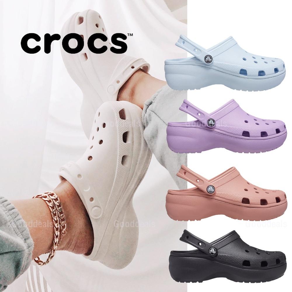 크록스 클래식 플랫폼 클로그 여성 키높이 귀여운 뮬 샌들