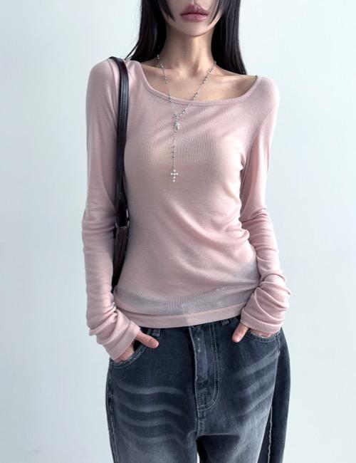 로웨어 square tencel tee