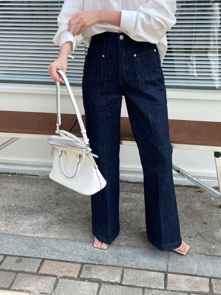 vita poket denim [ 생지 래직기 앞포켓 부츠컷 데님 팬츠 ] (제제마켓)