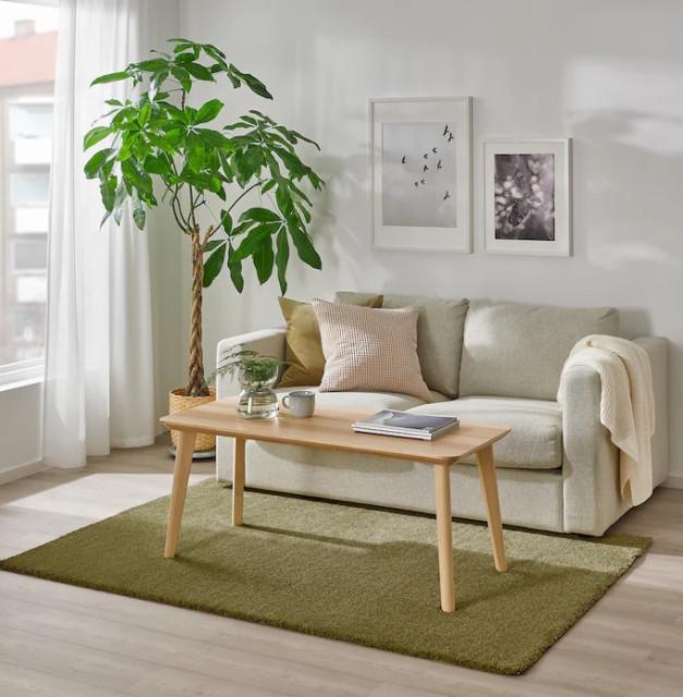 이케아 러그 라이트올리브그린 133x195 cm  스토엔세