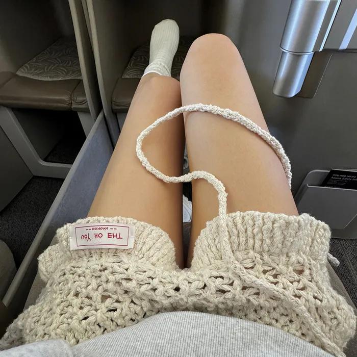 FRILL LAYERED KNIT SKIRT (CREAM)