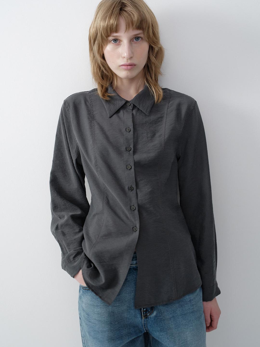 Tencel sheer line blouse