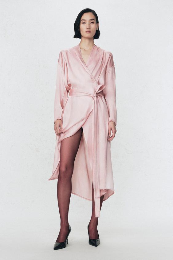 SOSHIOTSUKI X ZARA 새틴 벨트 원피스