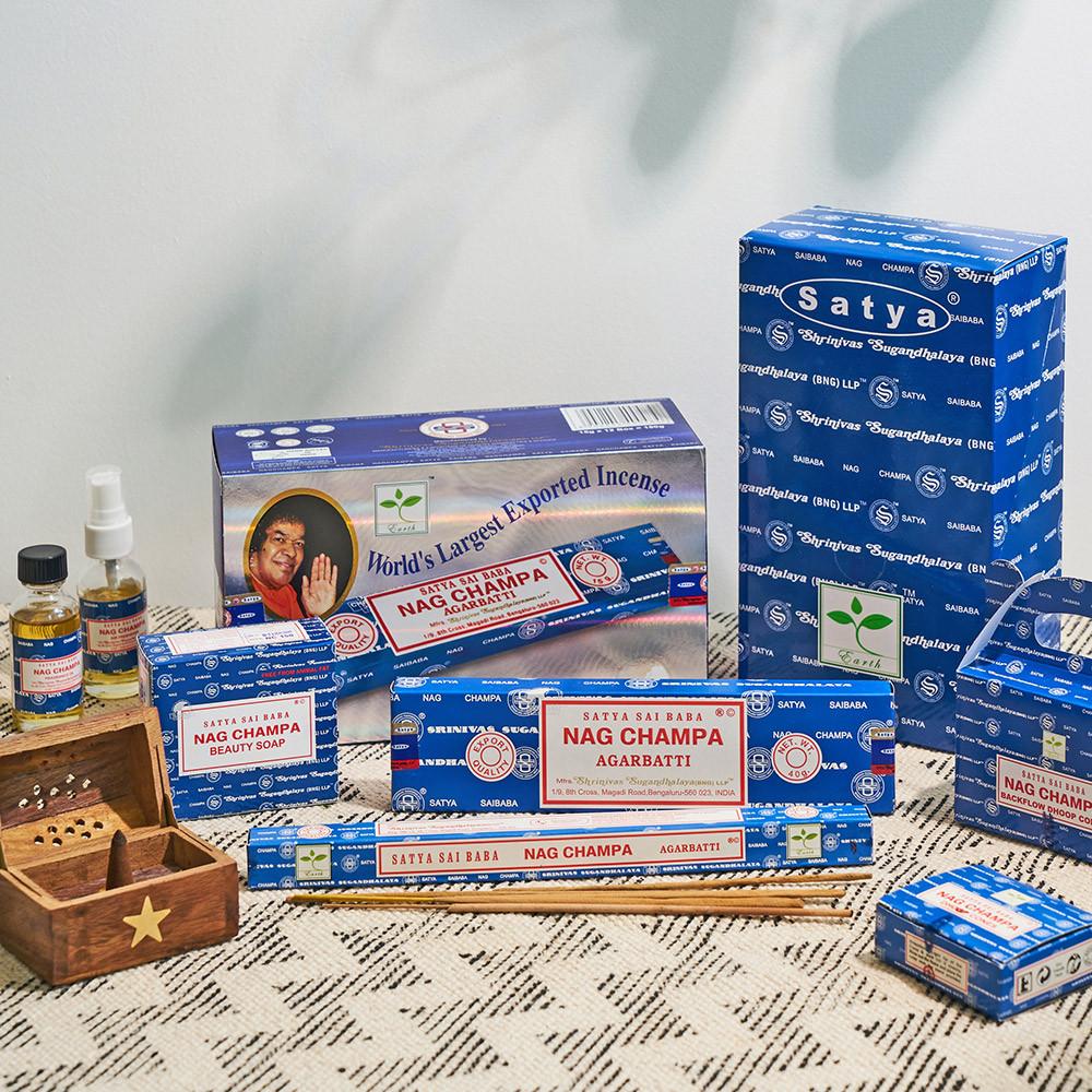 사티아 나그참파 인센스 스틱 콘 인도향 전사이즈