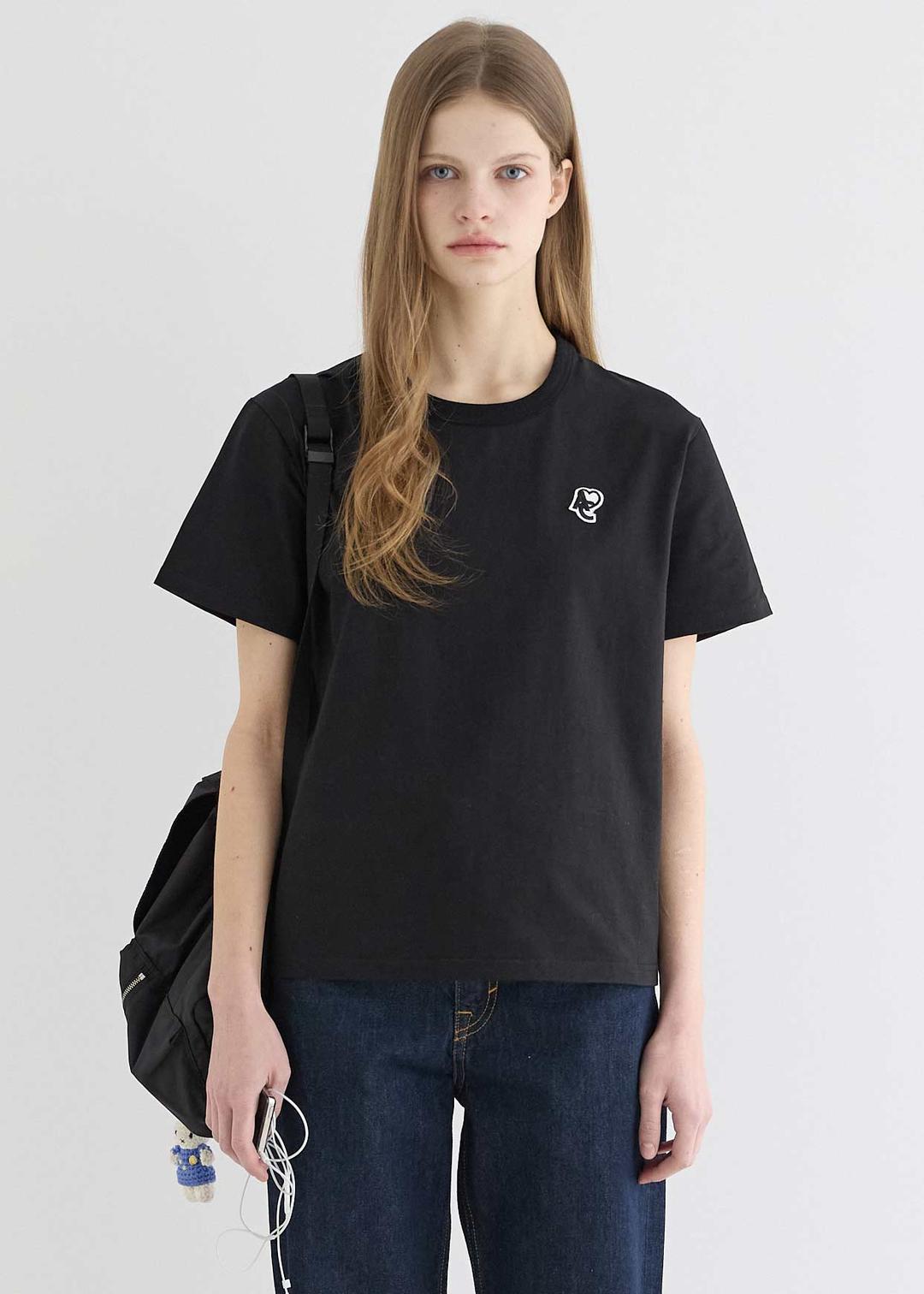 6th / Daily Half Sleeve T-Shirt_Black