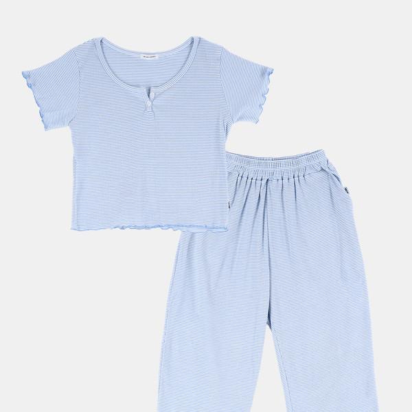 Stripe pajama set (blue)
