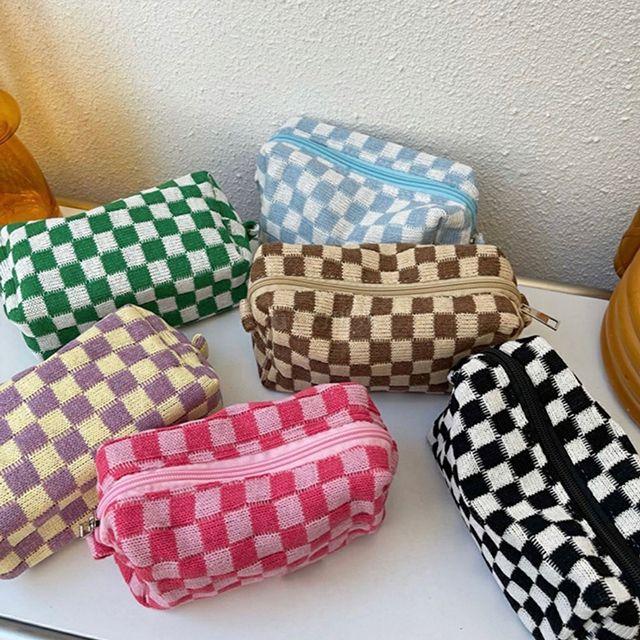 체커보드 파우치1+1할인가격 6종 대용량휴대용 메이크업 박스 뷰티 생리대 가방