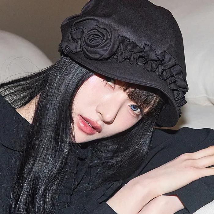 플레르 러플 헌팅캡 블랙