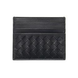 22FW BOTTEGA VENETA 보테가베네타 인트레치아토 카드지갑 블랙/라이트블루 162150 V001N