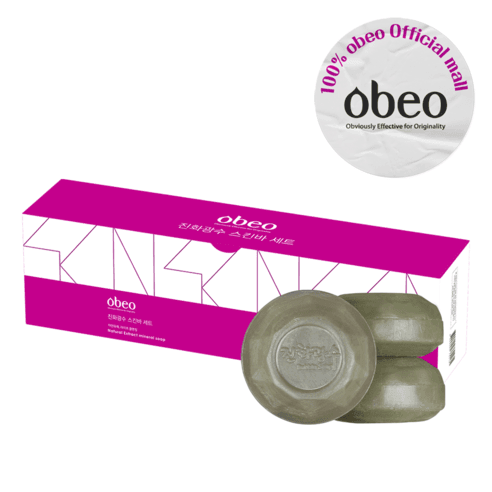 3개입 세트 오베오 진화광수 피부자극0.00% 스킨바 피부개선 임상 올인원 클렌징 비누, 100g, 3개