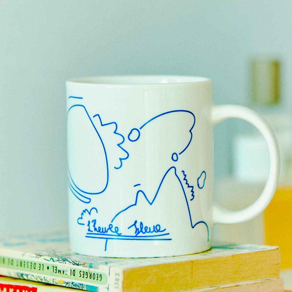 Blue Drawing Mug, 블루아워