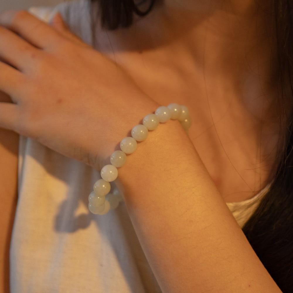 춘천옥 비드 옥팔찌 10 mm