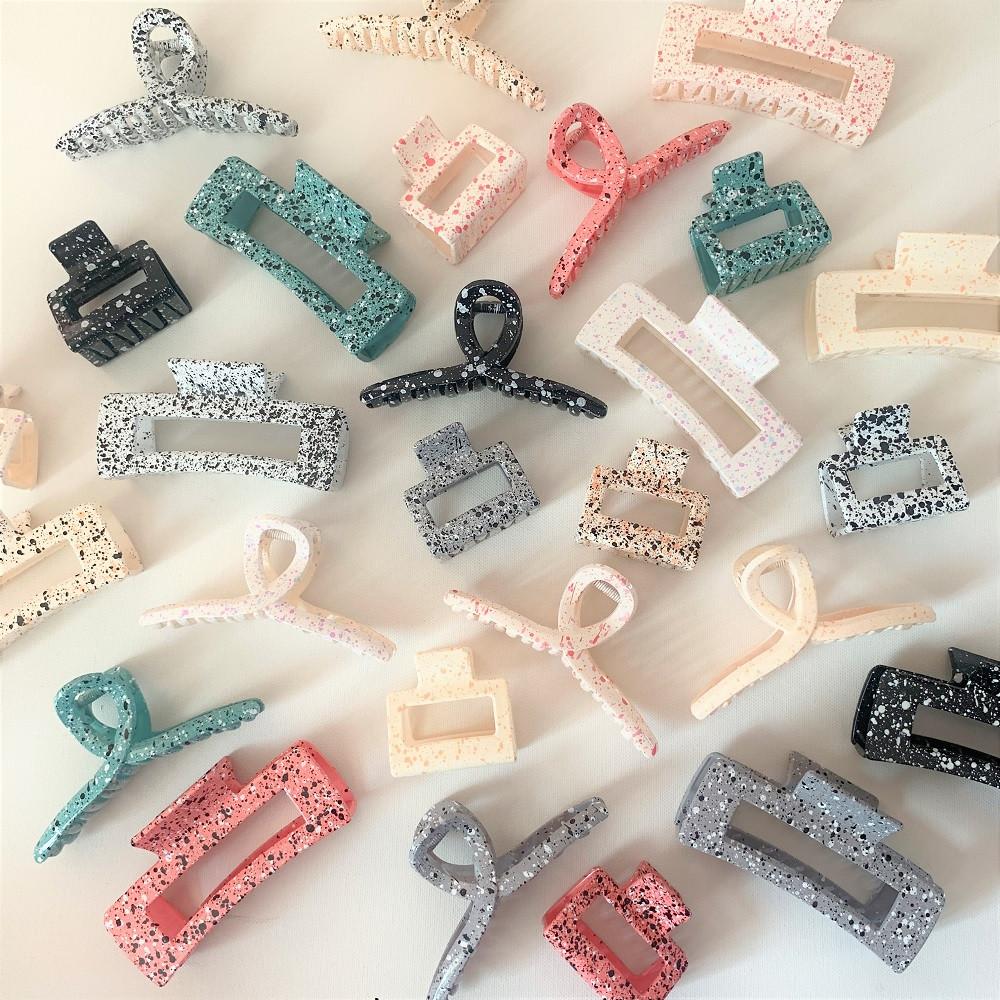 크로우 밀크카우 잉크 오레오 헤어클립 올림머리 꼬임 빅 집게핀