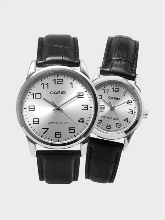 [CASIO] 텐피엠 카시오 커플가죽시계 V001 블랙화이트