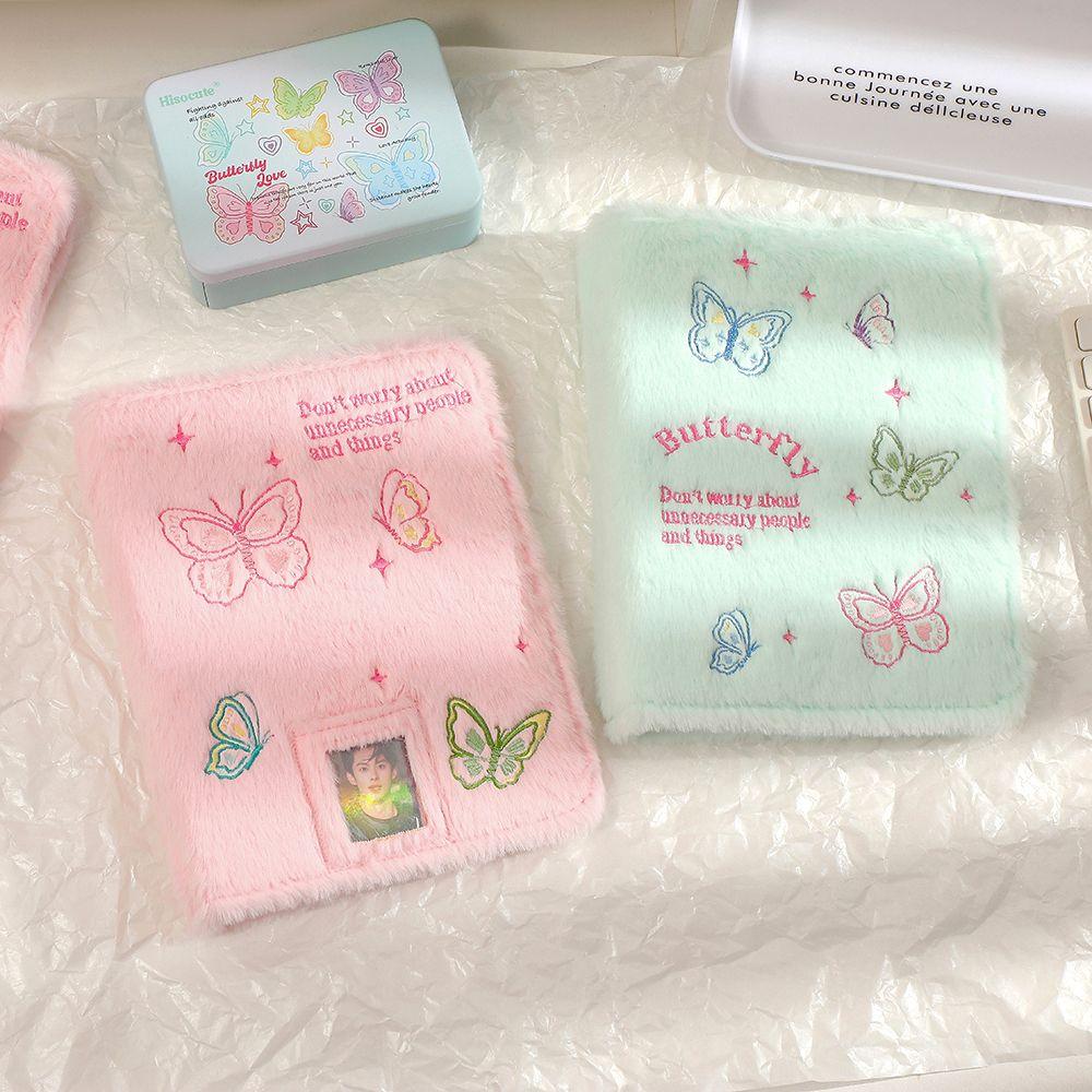 Y2K 퍼 포카앨범 나비 다이어리 털 6공 포토카드 앨범