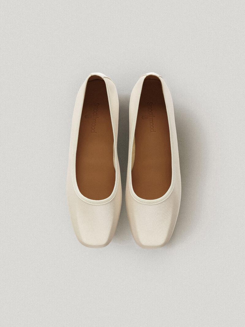 Sia Satin Flat Champagne (Vibram Sole)