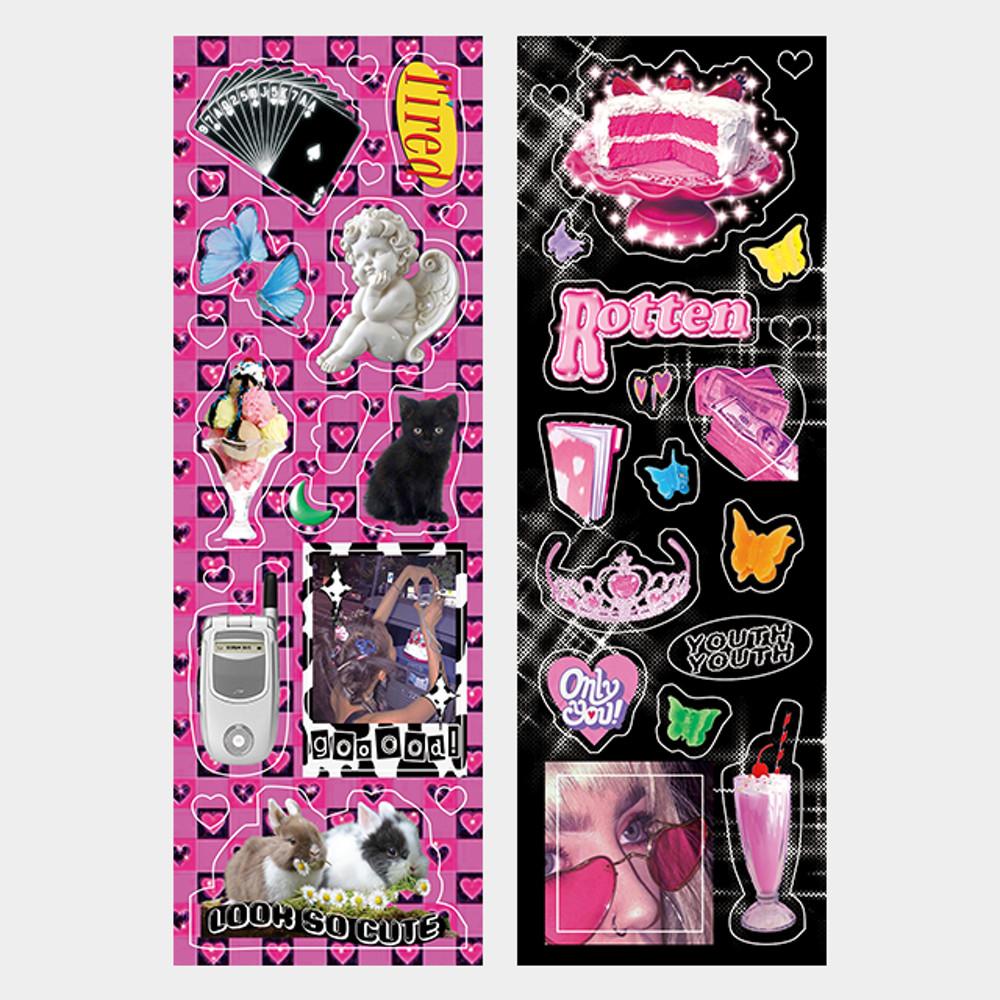 별빛 홀로그램 씰스티커 2종 - 키치 스티커 감성